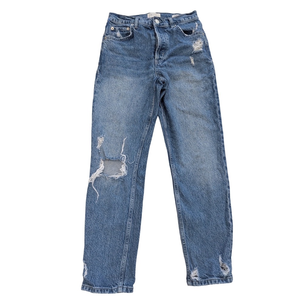 RAILS The Melrose Classic Slim Distressed High Rise Jeans Blue Sz 26 Button‎ Fly